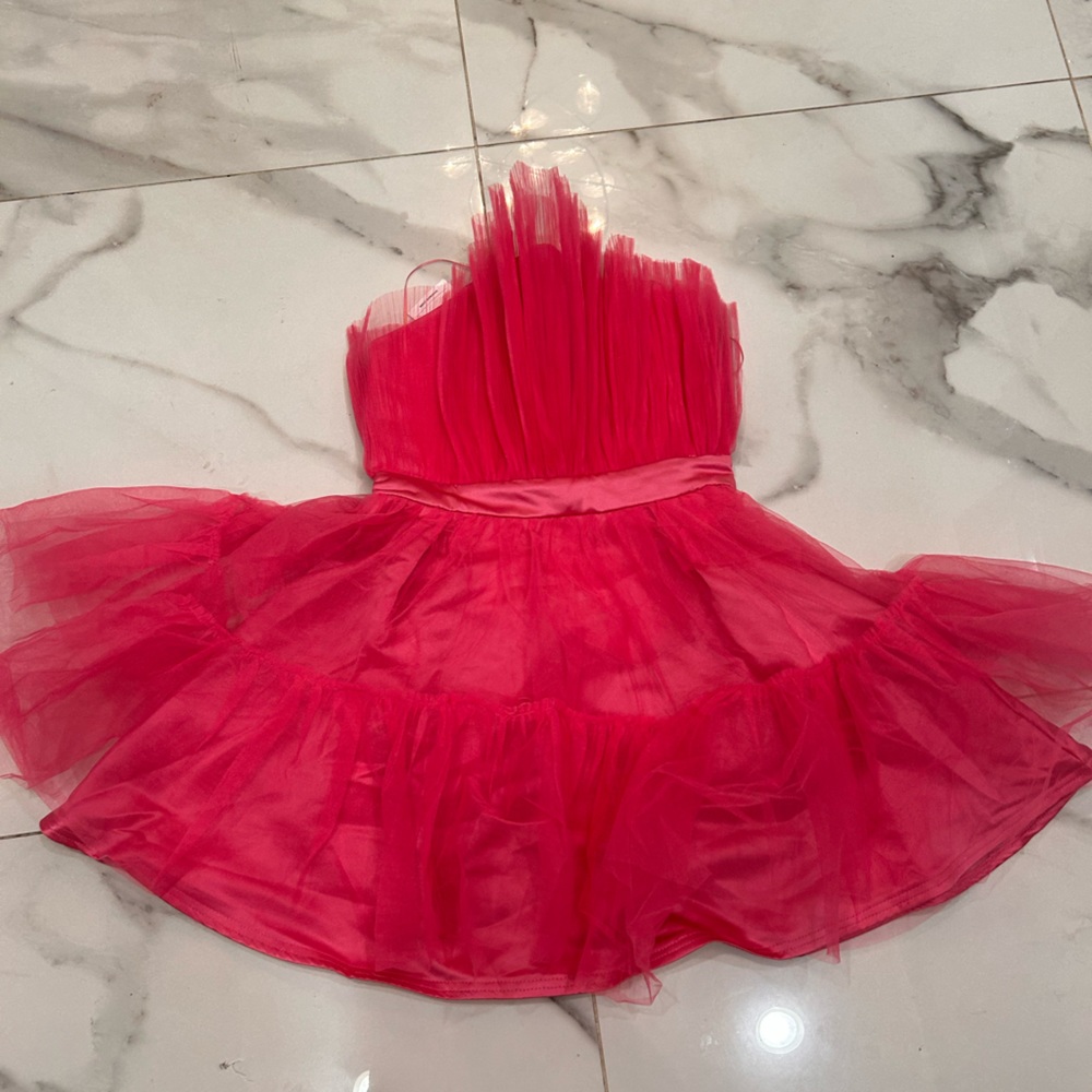 Shopo Tulle Barbiecore  Mini Dress